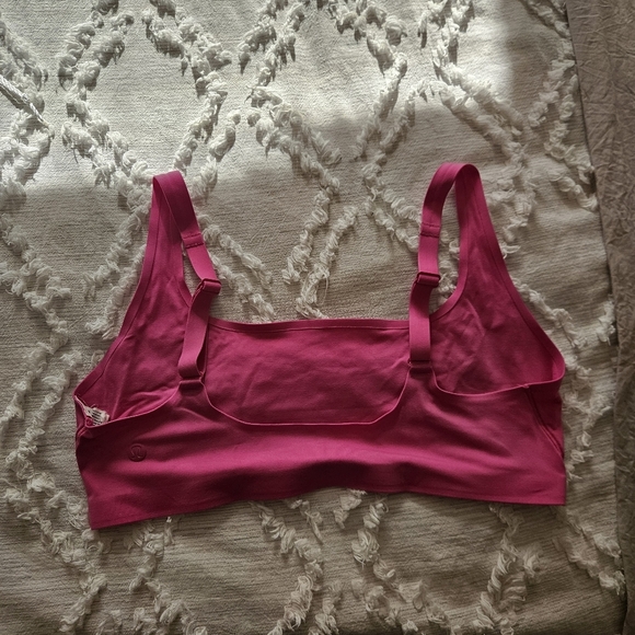 Lululemon Hot Pink Adjustable Strap Sports Bra Size 10 - Picture 2 of 4